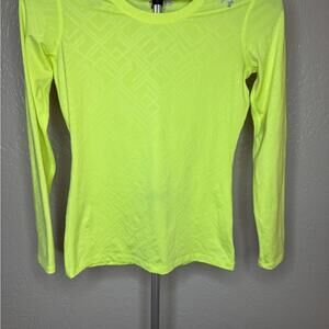 Under Armour Women's Long Sleeve Neon Yellow Activewear Top Size XSmall